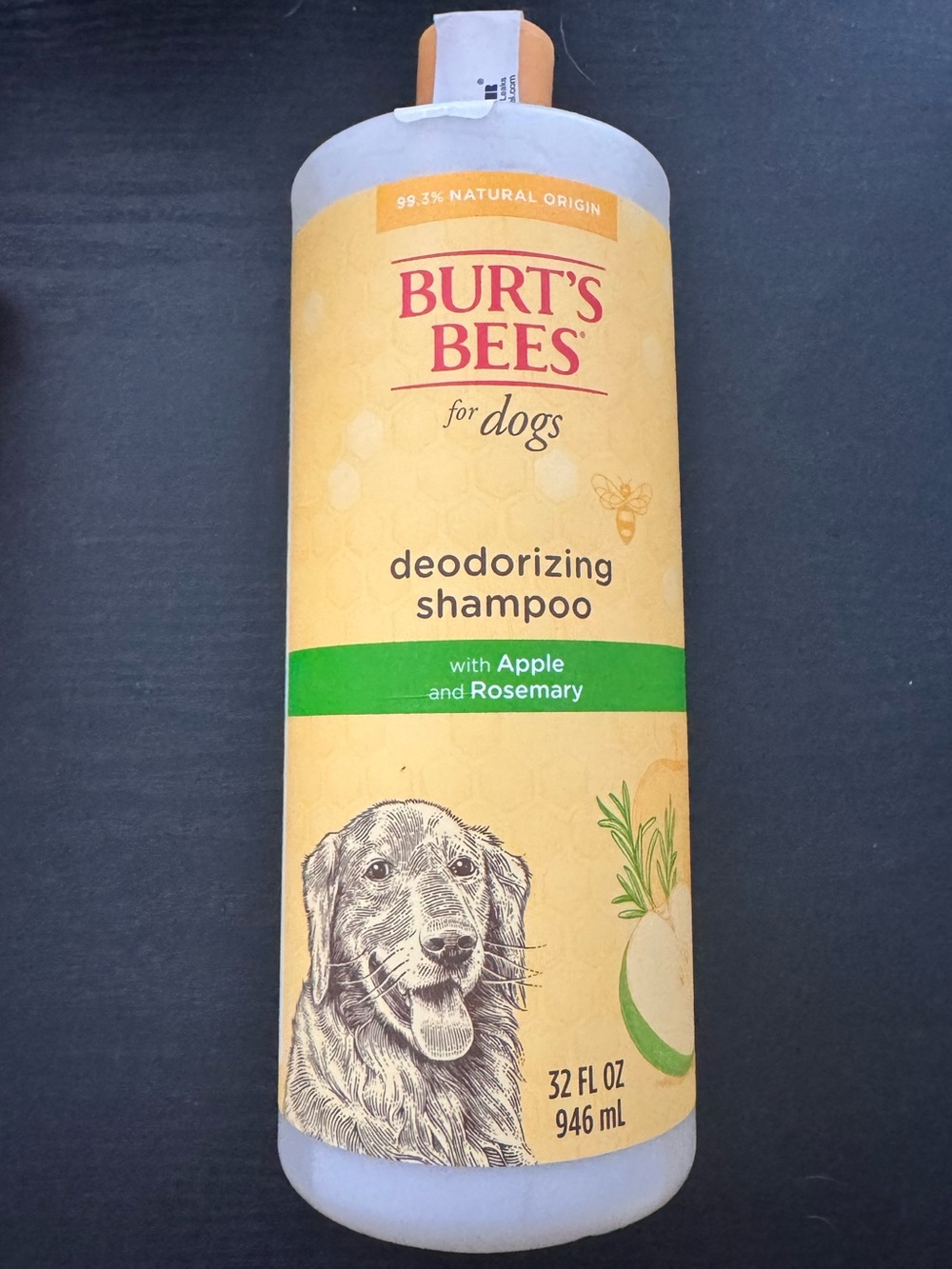 NEW Burt’s Bees for Dogs Deodorizing Shampoo Apple Rosemary 32 oz Large Size
